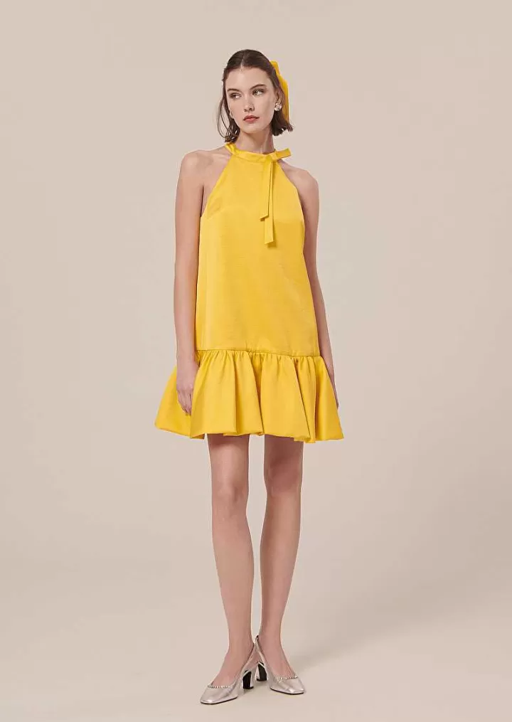 Robe Riviera En Satin Jaune^TARA JARMON Online