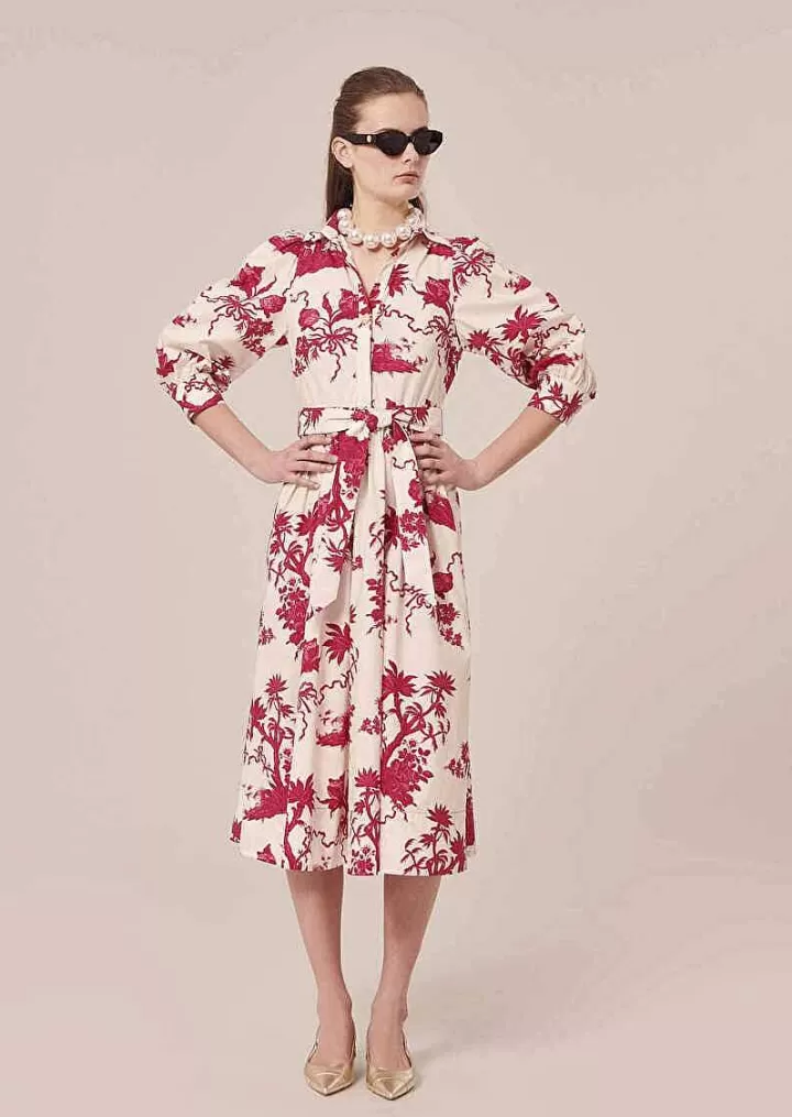 Robe Rivoltine Ecru Imprime Floral^TARA JARMON Sale