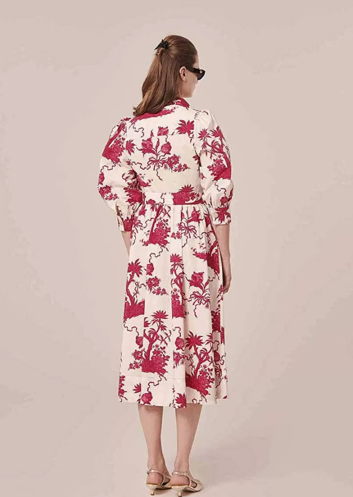 Robe Rivoltine Ecru Imprime Floral^TARA JARMON Sale