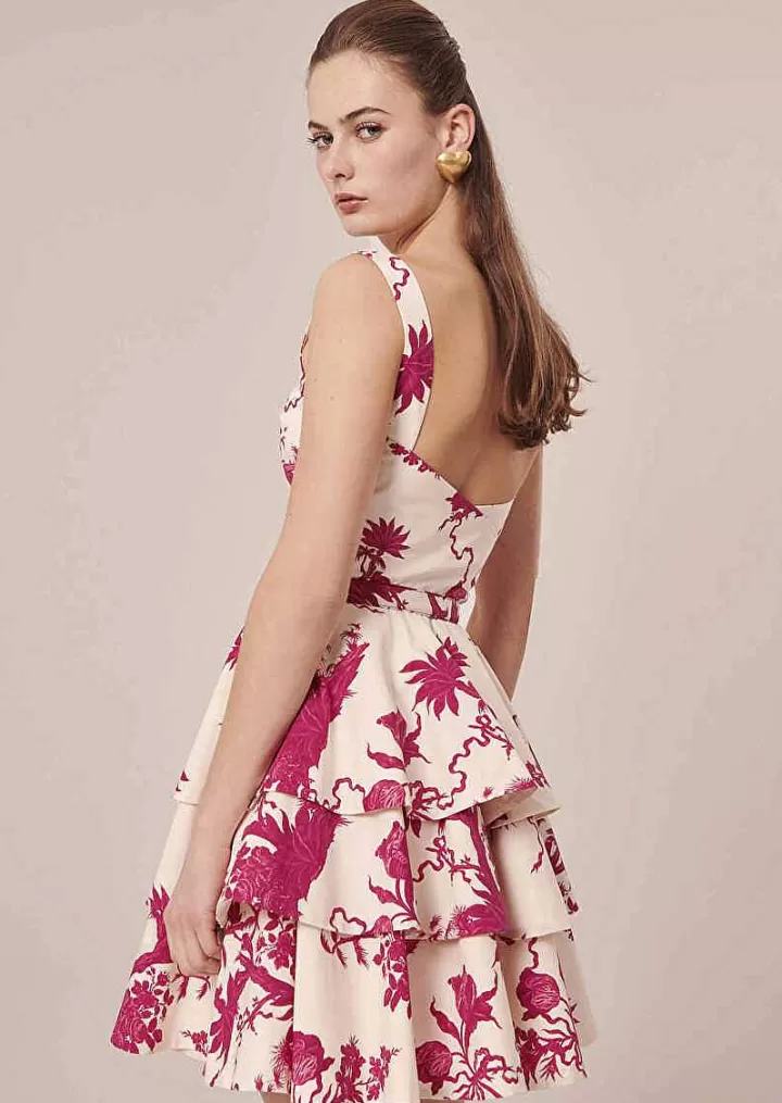 Robe Romanne Ecru Imprime Floral^TARA JARMON Cheap