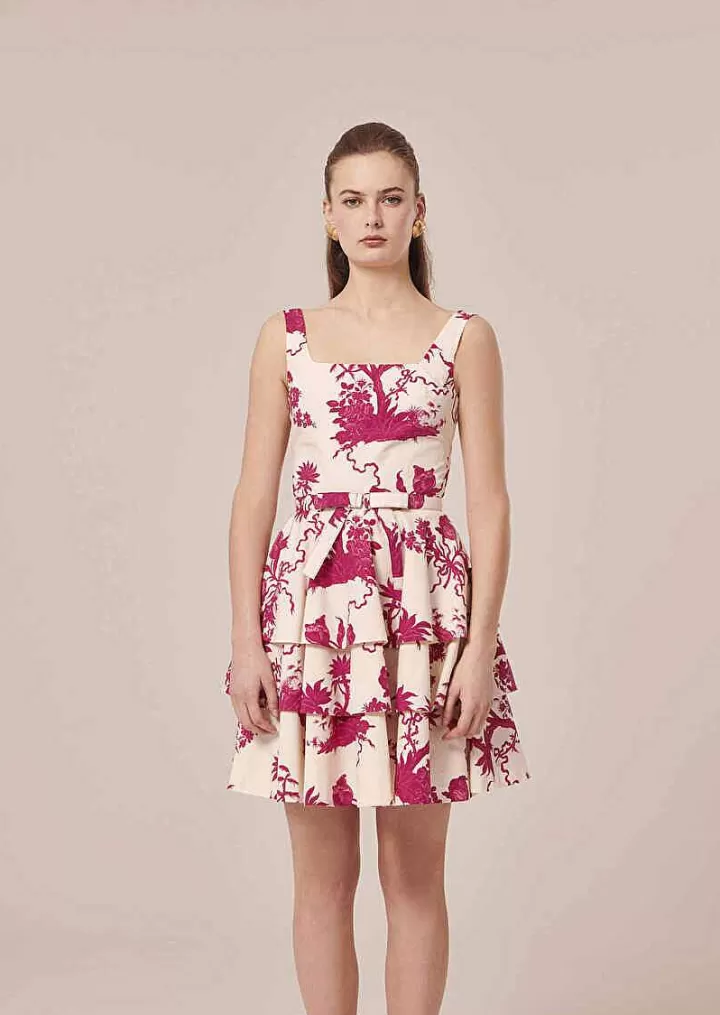 Robe Romanne Ecru Imprime Floral^TARA JARMON Cheap
