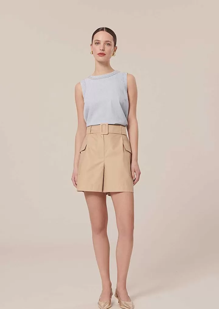 Short Sylviane En Coton Beige^TARA JARMON Best
