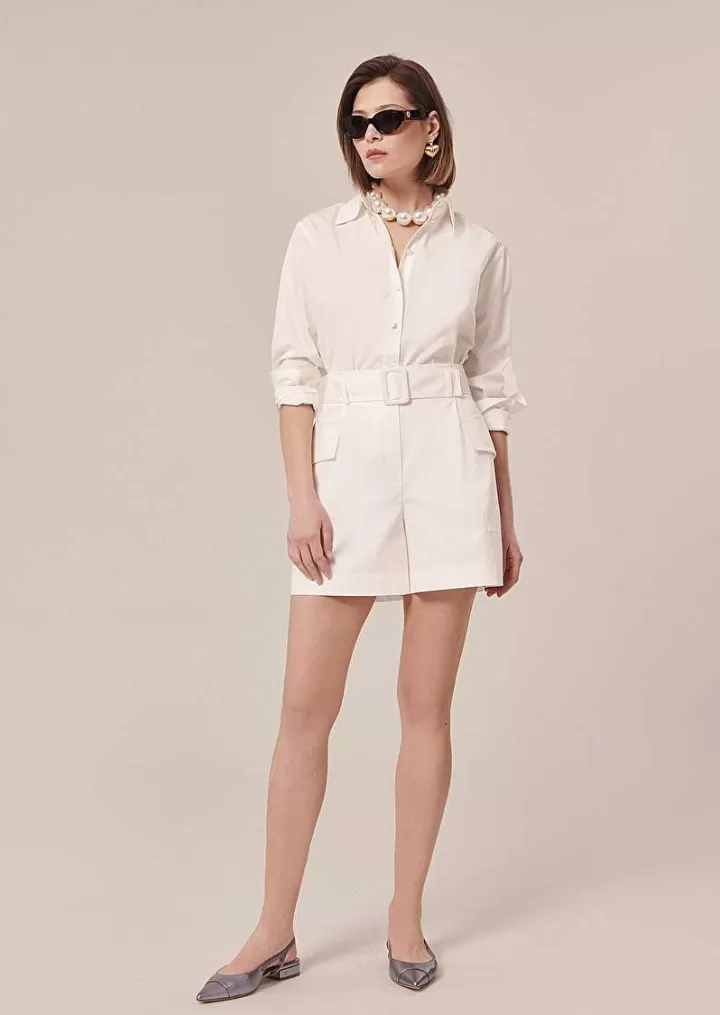 Short Sylviane En Coton Blanc^TARA JARMON Online