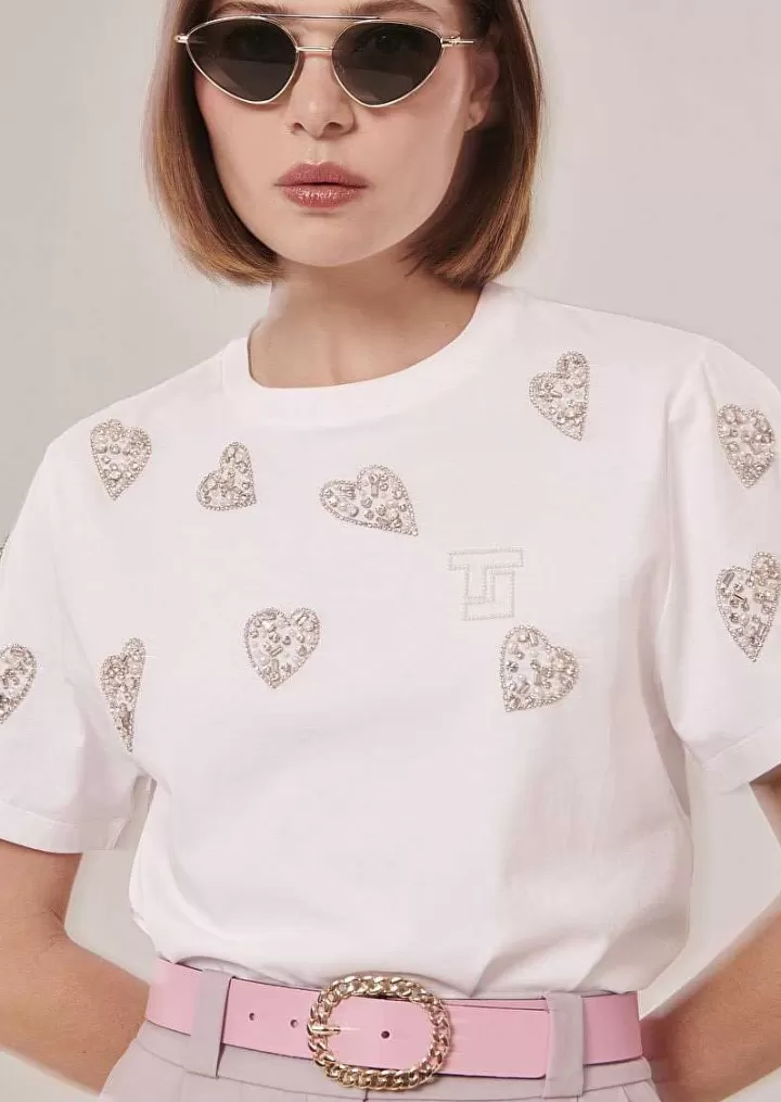 Taralove T-Shirt En Jersey Brode Blanc^TARA JARMON Discount