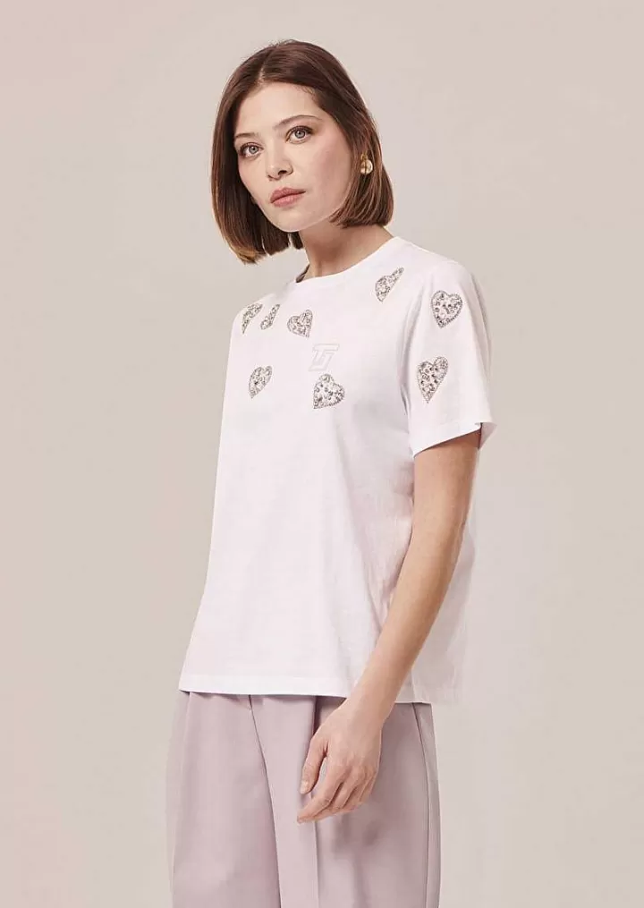 Taralove T-Shirt En Jersey Brode Blanc^TARA JARMON Discount