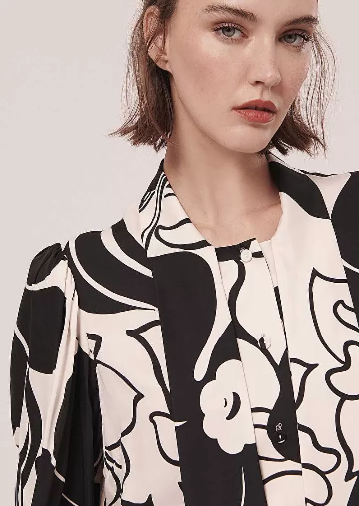Top Toxane Ecru A Fleurs Noires^TARA JARMON Online