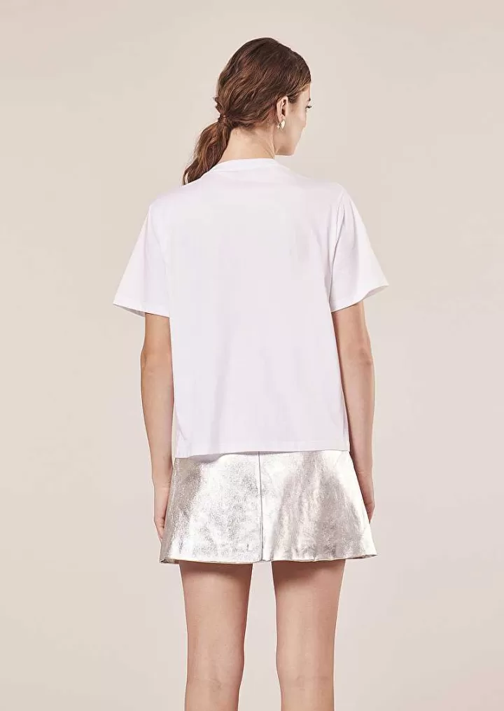 T-Shirt En Coton Brode Blanc Tarasunkey^TARA JARMON Store