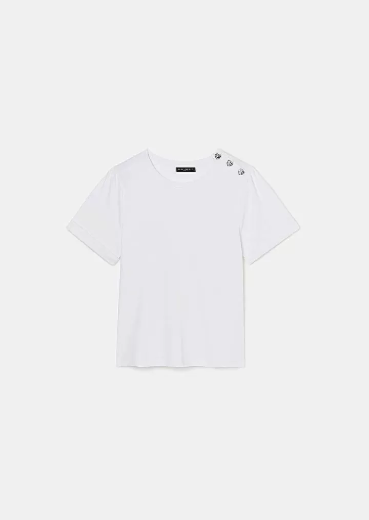 T-Shirt En Jersey Blanc Tampa^TARA JARMON Discount