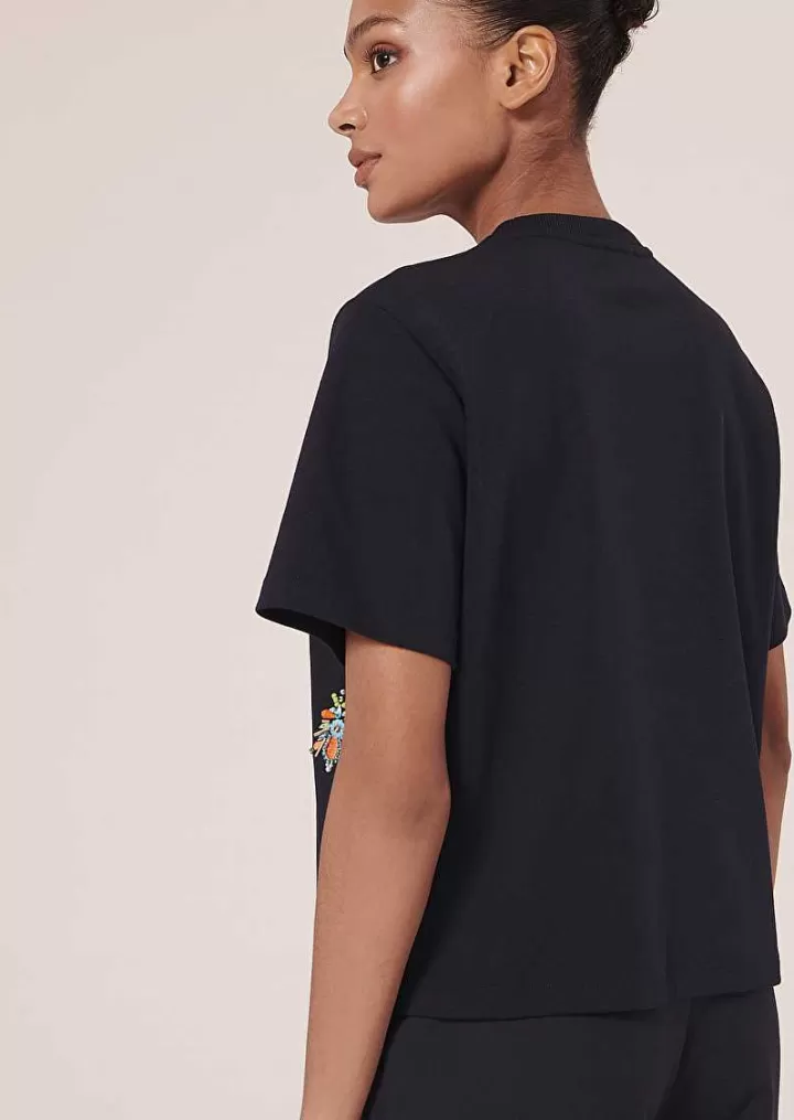 T-Shirt En Jersey Bleu Nuit Tarabee^TARA JARMON New