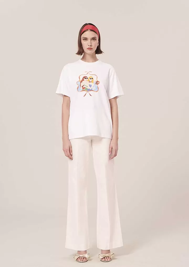 T-Shirt Taradolls Blanc En Double Jersey^TARA JARMON Cheap