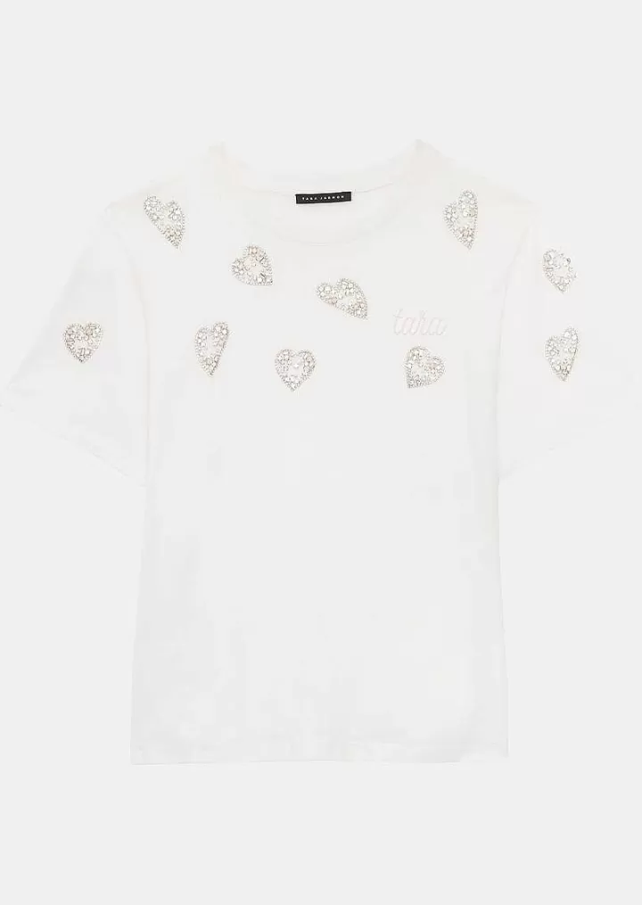 T-Shirt Taralove Blanc En Coton Brode^TARA JARMON Shop