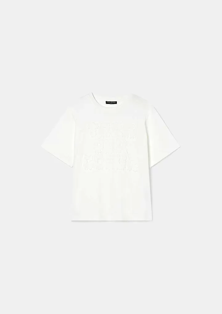 T-Shirt Trefle Jersey Blanc^TARA JARMON Hot