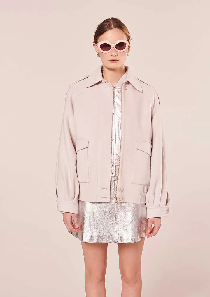 Veste Betty En Laine Double Face Ecru^TARA JARMON Cheap