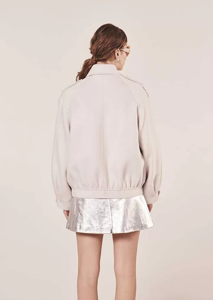 Veste Betty En Laine Double Face Ecru^TARA JARMON Cheap