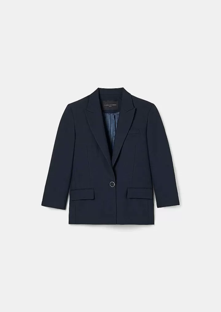 Veste De Costume En Laine Froide Bleu Nuit Vancouvereur^TARA JARMON Best Sale