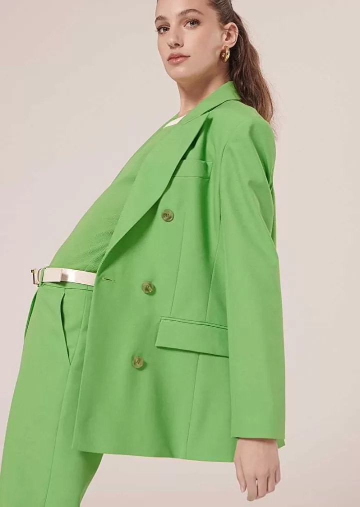 Veste De Costume En Laine Froide Vert Viola^TARA JARMON Best