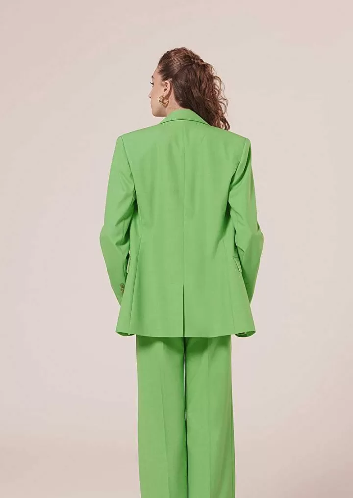 Veste De Costume En Laine Froide Vert Viola^TARA JARMON Best