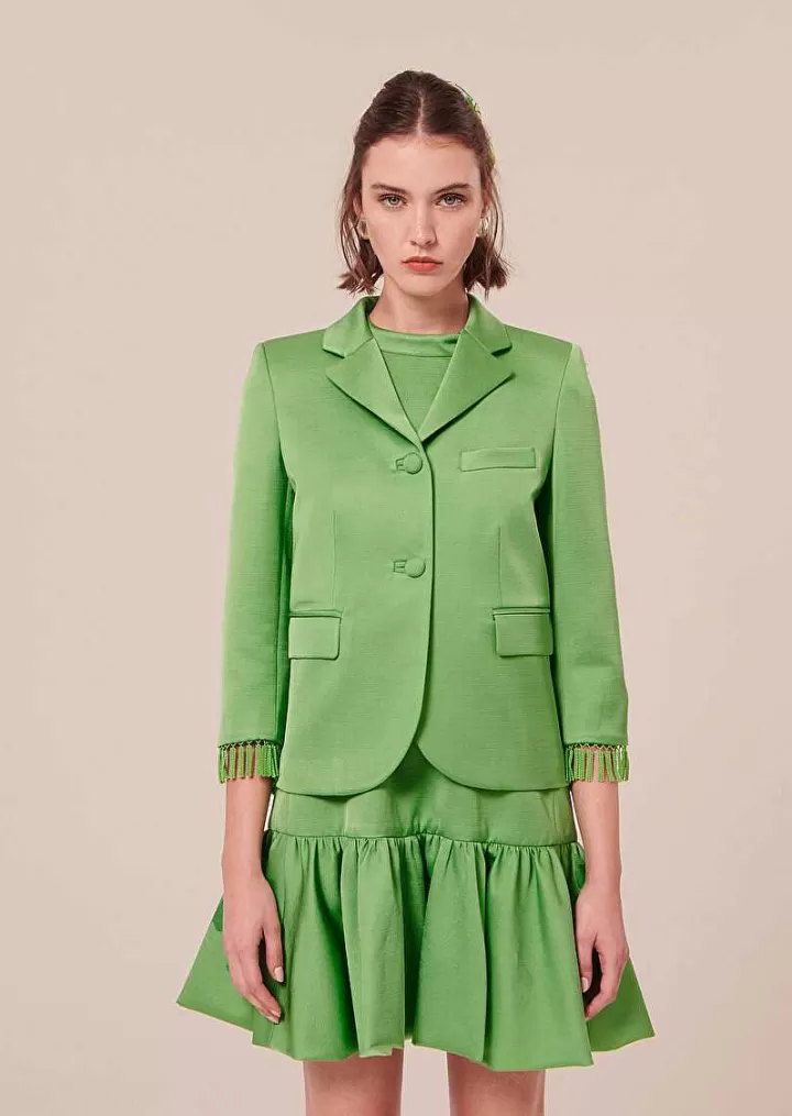 Veste En Satin Vert Valensole^TARA JARMON Sale