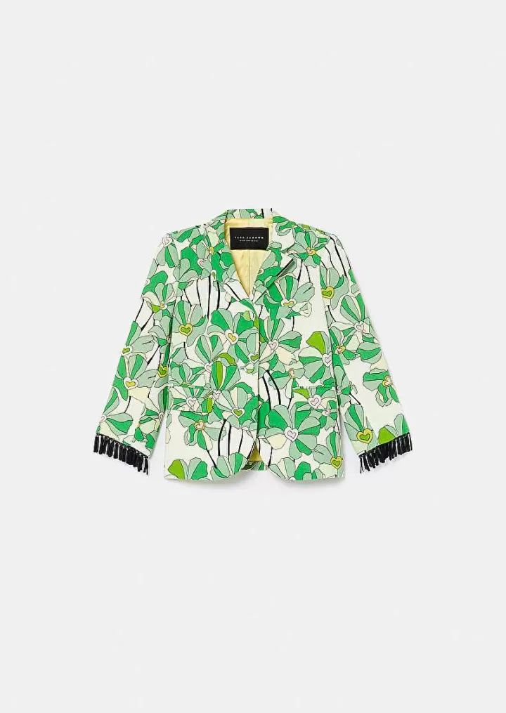 Veste Imprimee Florale Verte Valensole^TARA JARMON Cheap